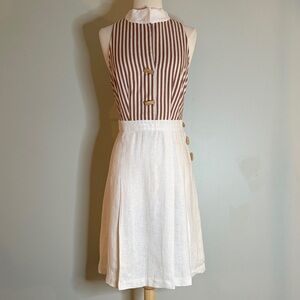 Vintage 90’s Anthropologie Koto Bolofo Linen Pleated Dress